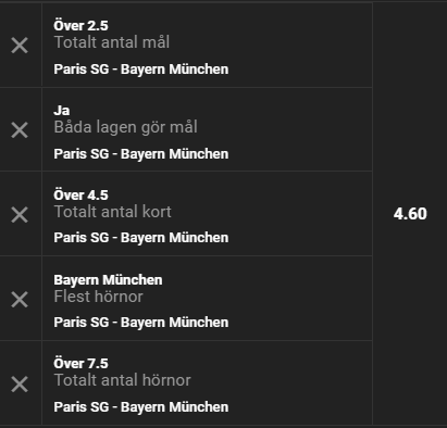 Bet Builder Champions League 2020