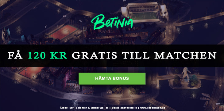 Betinia-Speltips-Bonus-120kr